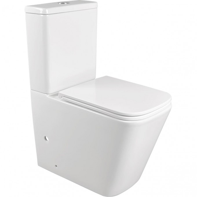 Напольный унитаз-компакт безободковый TERMINUS ВАТИКАН 610х365 белый 12F61x36W