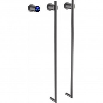 Полотенцесушитель TERMINUS РОНДО П2 350х760 электро Оружейная сталь